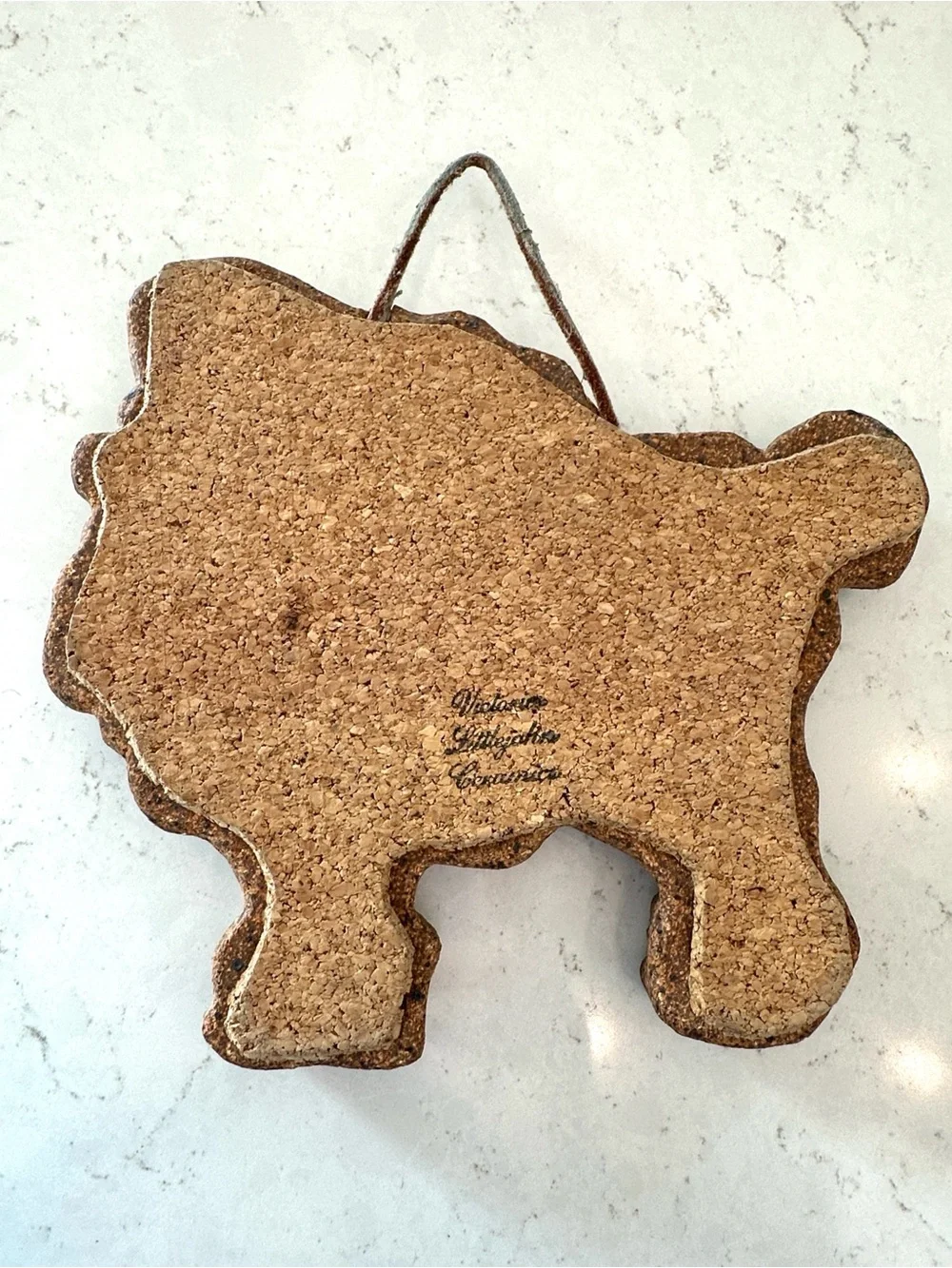 MCM Poodle Trivet by Victoria Littlejohn Ceramics. 1964 Vintage